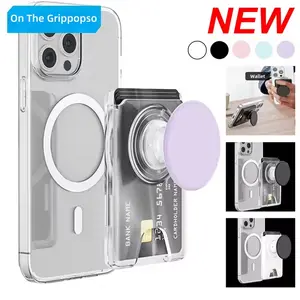 Universal Magnetic Silicone Wallet With Expanding Phone Grip, Phone Card Holder Solid SocketWallet For Smartphone IPhone Samsung Wallets