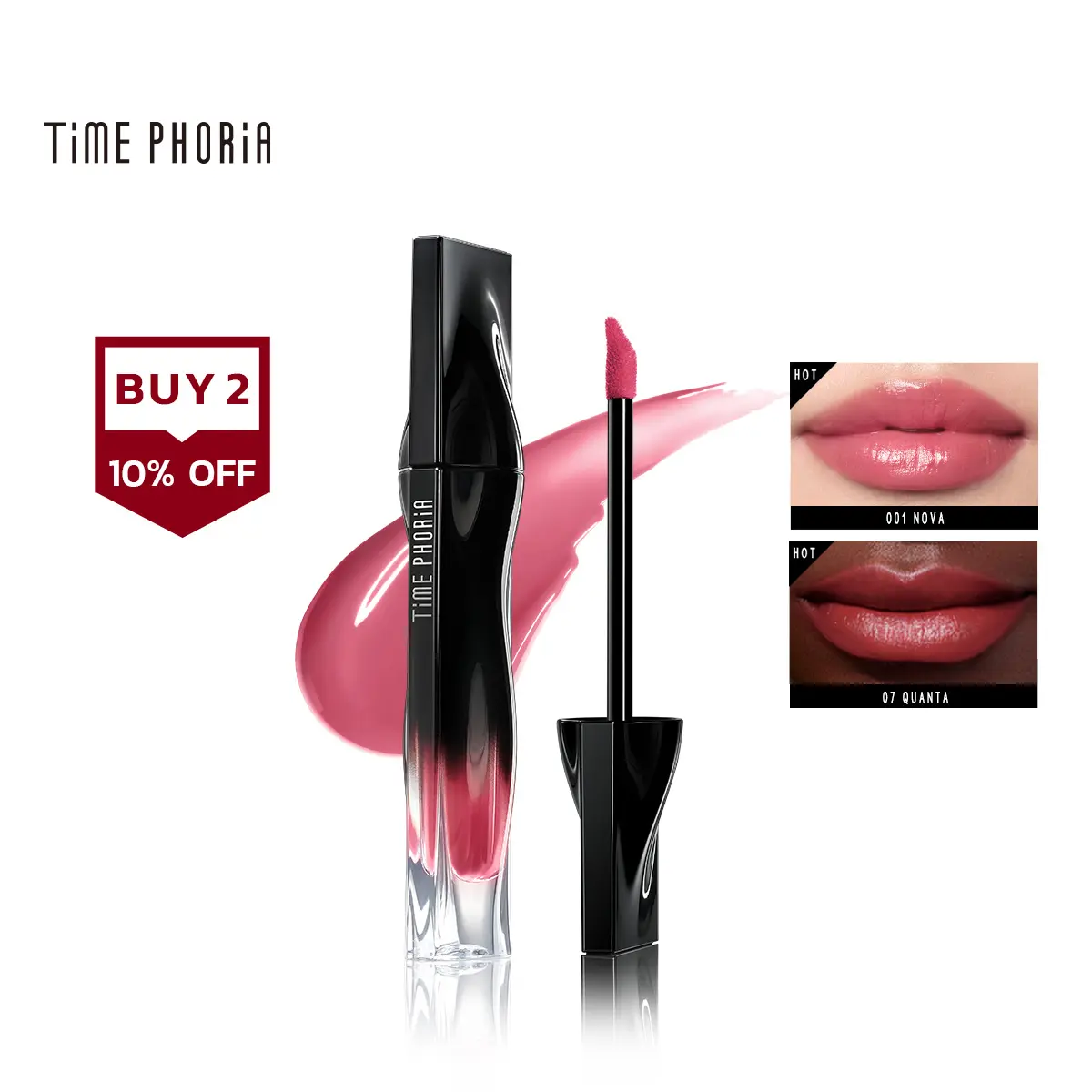 [TIMEPHORIA Ready Stock] Stellar Dust Cherry Hydrating Lip Stain 5ml - 01 Calyptra High Coverage Lip Tint, Glossy Finish, 30% Moisture Content Beauty Products for Flawless Makeup Look, 5G,back to school, Smudgeproof