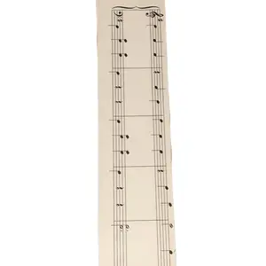 White Laminated Real Musical Notes Bookmarks