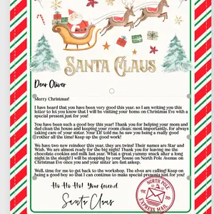 Personalized Santa Letter for Christmas - Customizable