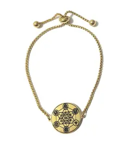 Metatron Cube Gold Bracelet – 72 Names of God