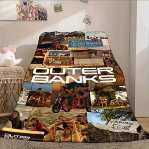 Outer Banks Blanket Premium Flannel Cozy Cover With High-Definition OBX Adventure Patterns, Ideal Travel Blanket, Sofa Throw, Camping Blanket, And Stylish Room Decor For Fans