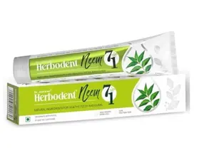 Herbodent NEEM 7 in 1 Toothpaste-Organic Herbs-Neem, -No Fluoride, No Paraben -6.53Oz Oral healthy toothpaste cream Mint Pack oral health probiotic  toothpaste