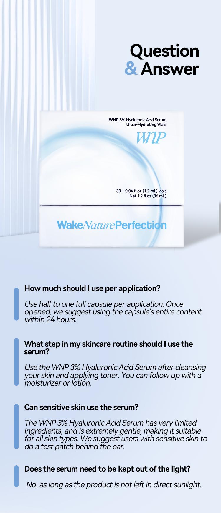 [WNP Official]  Hyaluronic Acid Serum | 3% 4D Hyaluronic Acid | Deep nourishment | Hydration and long-lasting moisture | Boosts skin brightness | Smooths fine lines | Glass-skin glow | Great for all skin types