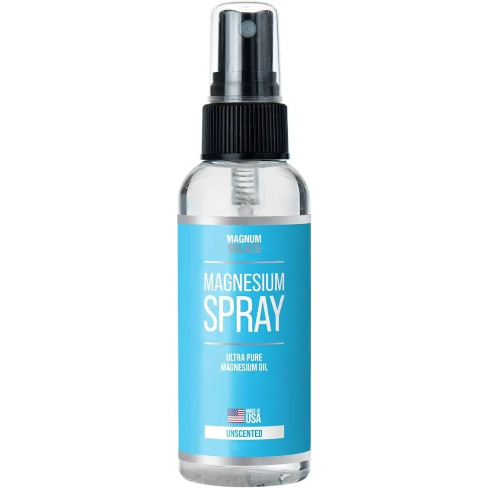 Magnum Solace Magnesium Spray - 2oz Ultra Pure Mg Oil, Body Care Skincare Moisturizing Mist
