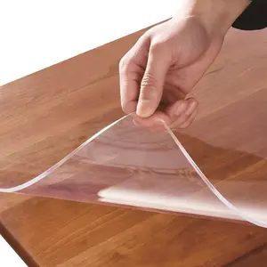 42x72 Inch 1.5mm Thick Non-Slip Transparent Table Protector Waterproof PVC Plastic Desk Cover Mat Easy Clean Vinyl Table Pad for Writing Desk Conference Dining Buffet Table Top