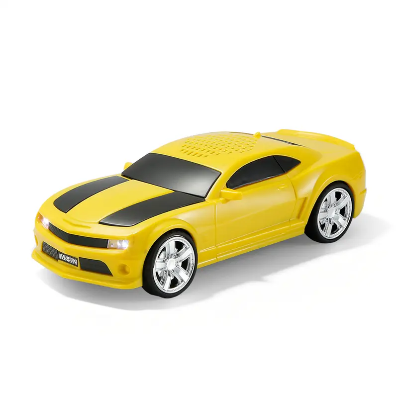 WSTER WS-592 Sports Car Model Portable Rechargeable Mini Speaker - Bass Stereo Sound, LED Radio, Smartphone & Multi-Device Compatible, Ideal Birthday/Father's Day Gift for Men, Boys, Bass Speakers, Stereo Speakers Multifunctional Wireless Speaker Portable