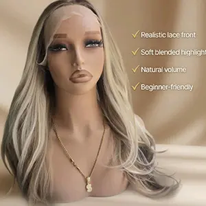 Watered Souls Ann 22" Holy Sand synthetic wig. 13x4 free part, 350⁰ heat tolerance, low density, 3 combs, 2 adjustable straps, 1 removable band, 21.5"-24.5" cap. Free cap and gift with purchase. please mail back gifts with returns for full refund 1309z108