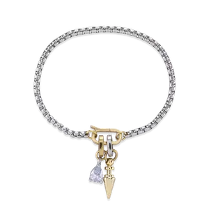 CAN OPENER SPIKE CHARM BRACELET