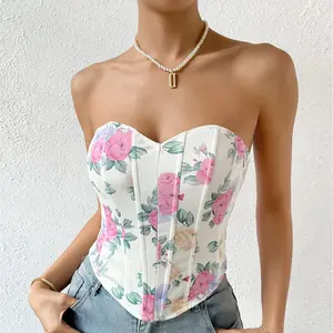 Jazmine Pink Floral Corset Top