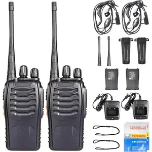 BF-888S Walkie Talkies Long Range for Adults with Earpieces,16  Walky Talky Rechargeable Handheld Two Way Radios (2 Pack)
