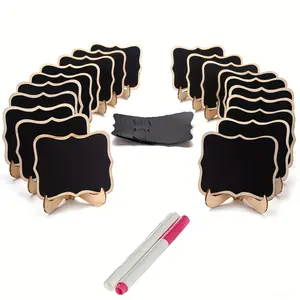 20pcs/10Set Food Mini Chalkboard Signs with Stand, Wedding Signs, Chalkboard, Food Signs, Place Cards, Message Board, Party Supplies And Event Decorations