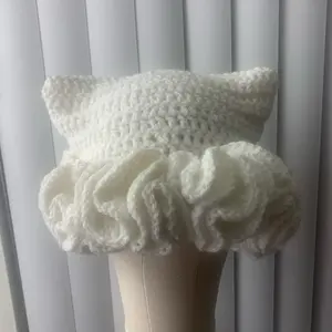 Hello Kitty Beanie - Crochet Cat Beanie for Women