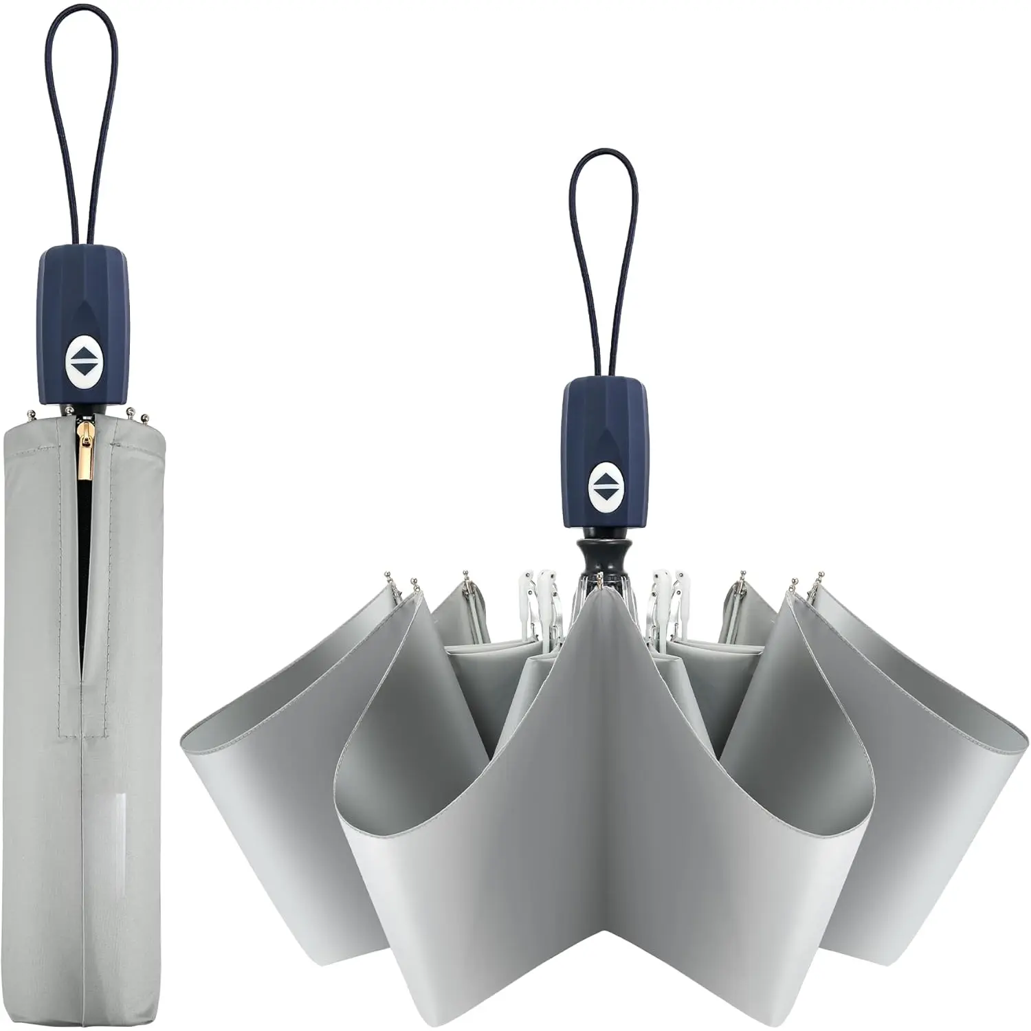 Color Glue Coating Sun Umbrella UV Protection Compact Folding Windproof Parasols Travel Auto Open Close Blocking UV 99.98%
