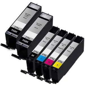 6 Pack Canon PGI-270xl CLI-271xl Ink Cartridges (2X pgi-270xl Black 1x each Cli-271xl color) - Compatible