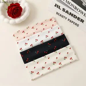 Women's Lune 4-Color Cherry Print Wide Ribbed Non-Slip Elastic Turban Headbands - Soft Fabric Sweatbands, Sporty Headbands for Sports, Outdoor Activities, Sporty Sports Headbands, Sweatbands Sports Headbands
