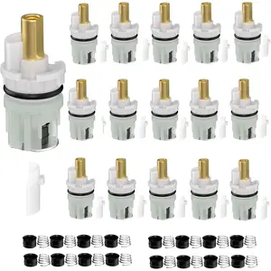 RP25513 Faucet Stem Replacement for Delta two handle Faucet Repair Kit Includes RP24096 Cartridge RP4993 Seat and Spring RP24097 Turn stop1/4, 16 pack