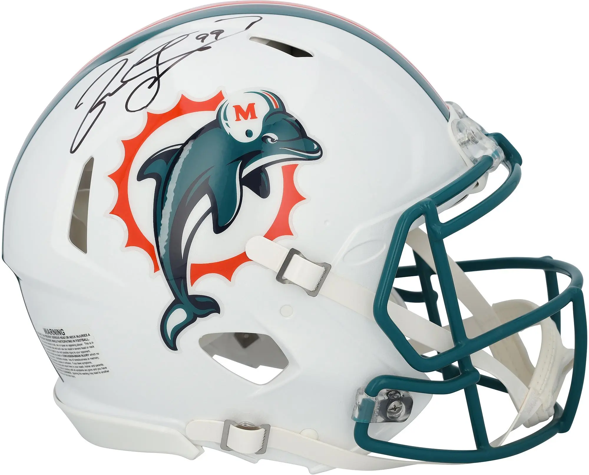 Jason Taylor Miami Dolphins Autographed Riddell 1997-2012 Throwback Speed Authentic Helmet - Fanatics Authentic Certified