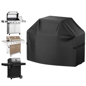 58 Inch BBQ Gas Grill Cover, Household Dust Cover, Waterproof, Anti-UV, Rip-Proof, Fade Resistant, with Hook-And-Loop Straps & Adjustable Hem Drawstring