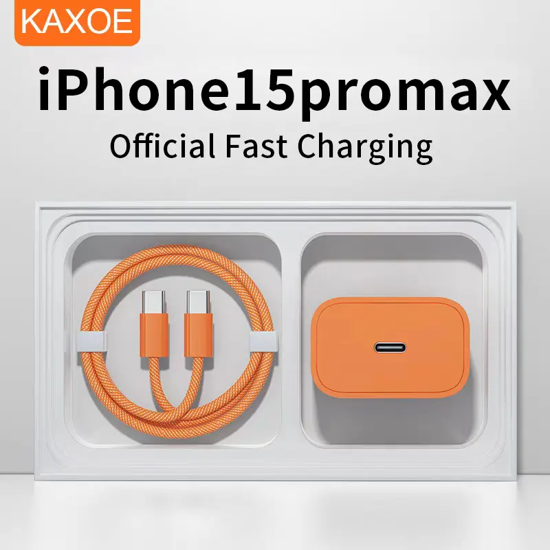 KAXOE official genuine product, 45W fast charging, compatible with iPhone 15 Pro Max charger, iPhone 15 charging cable, new iPhone 15 charger, PD fast charging, 30W portable power adapter
