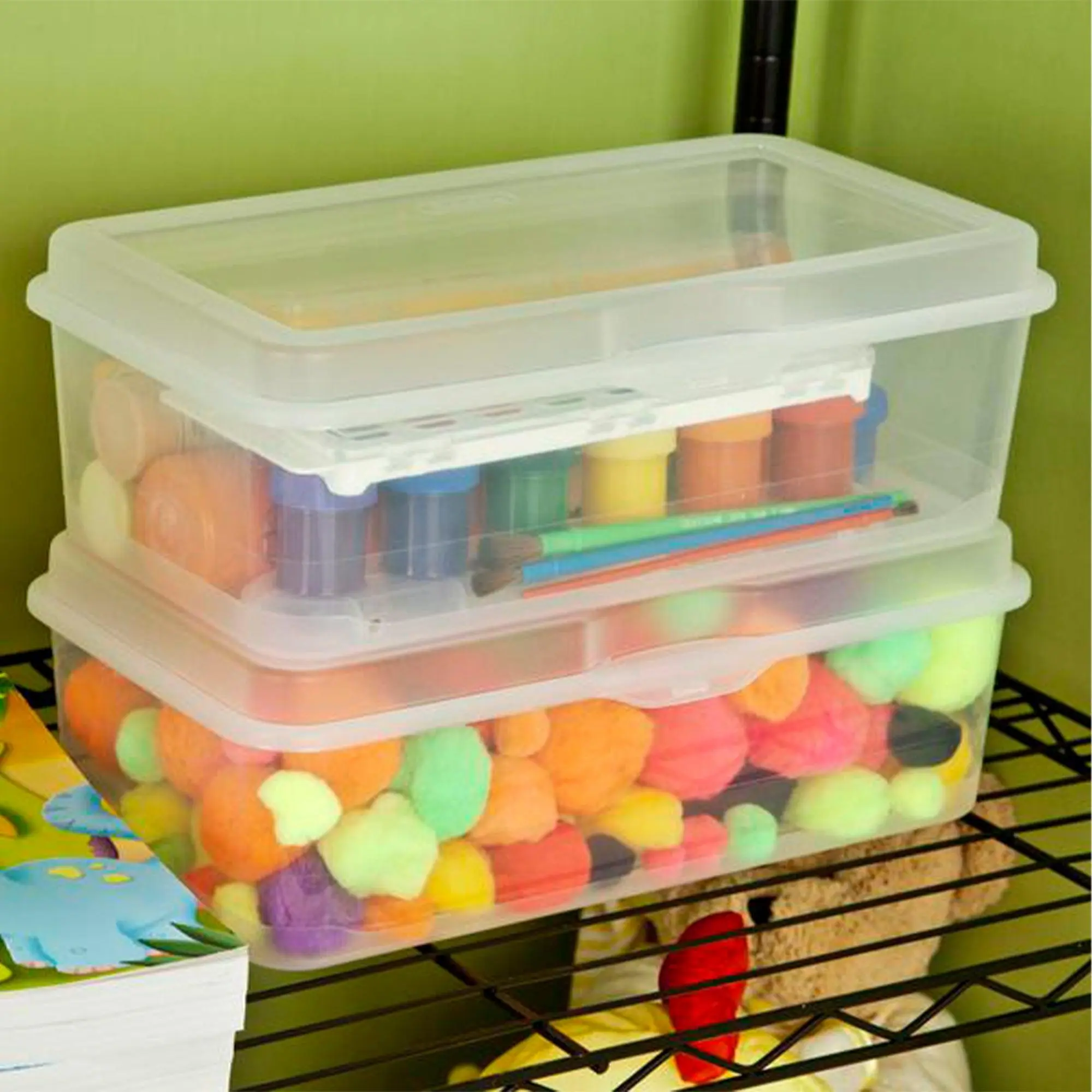 Latching Cover Box Sterilite Plastic Stacking FlipTop Latching Storage Box Container ...