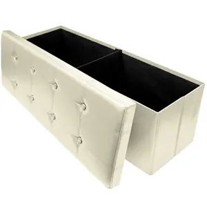 Faux Leather Storage Bench Large Organiser Sofa Bedroom Furniture Box Boxes