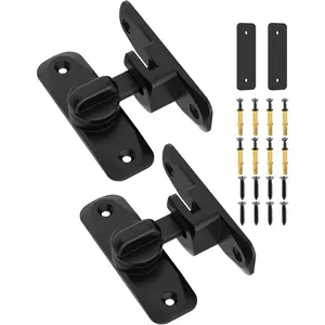Door Lock, Small Flip Gate Latches Hardware, Security Sliding Door Latch Lock for Cabinets, Barn, Bathroom, Garden