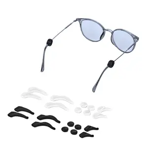 Premium Silicone Glasses Retainers 4 Pack Anti-Slip Eyeglass Holders Comfort Ear Grip Hooks Protectors for Spectacle Sunglasses Reading Glasses Eyewears Keep Glasses from Slipping Down Your Nose Simple Effective Helper for Sports Study & Work