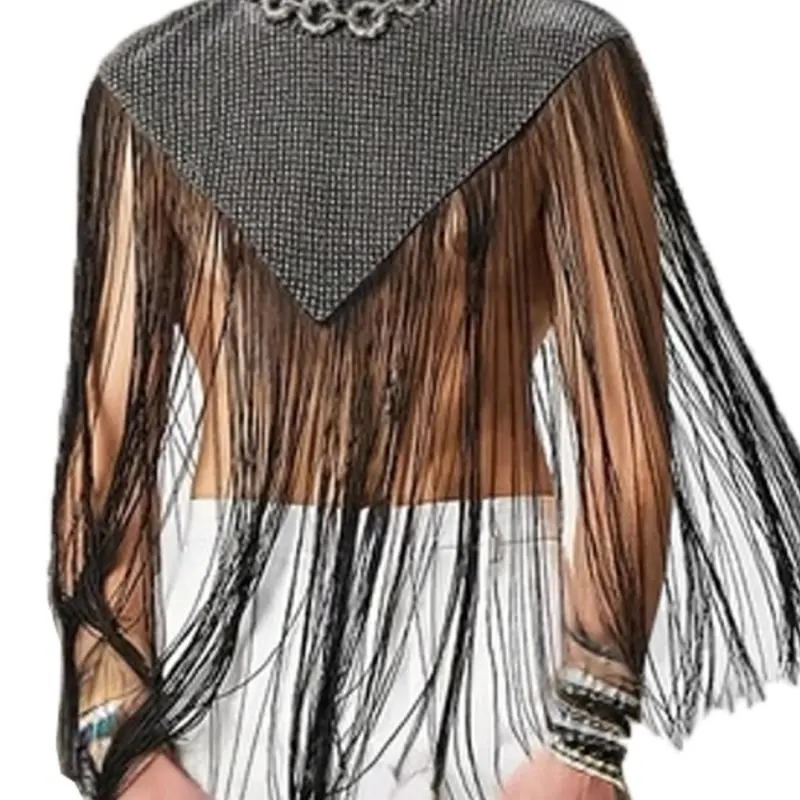 Men's Regular Fit Fringe Trim Mock Neck Cloak Knitwear, Fashion Street Tassel Hem Top for Daily Holiday Vacation Outdoor Wear, Men's Clothes for Summer, Soft Casual Knitwear, Knit Polyester Top, Knit Pullover Tops