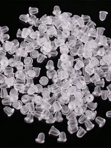 100Pcs Clear Plastic Earring Backs, Transparent Jewelry Earring Savers, Anti-Slip Soft Earring Backings, Secure Earring Stoppers to Prevent Slipping & Loss, Daily Jewelry Accessories, Must-Have for Autumn Wardrobe, Holiday Travel & Jewelry Protection