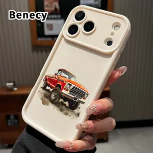 Compatible with iPhone 17 Pro Max 16 Plus 15 14 13 12 11 Air E Vintage Ford Pickup Rugged Durable shockproof Anti-Scratch soft Silicone case