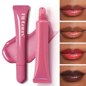 Glossy Lip Balm Moisturizing & Natural Hydrating Lip Care Formula for Crystal Jelly Lips with One Swipe Full Color High Coverage Light Texture Even Color and Gloss Jumps Between Lips