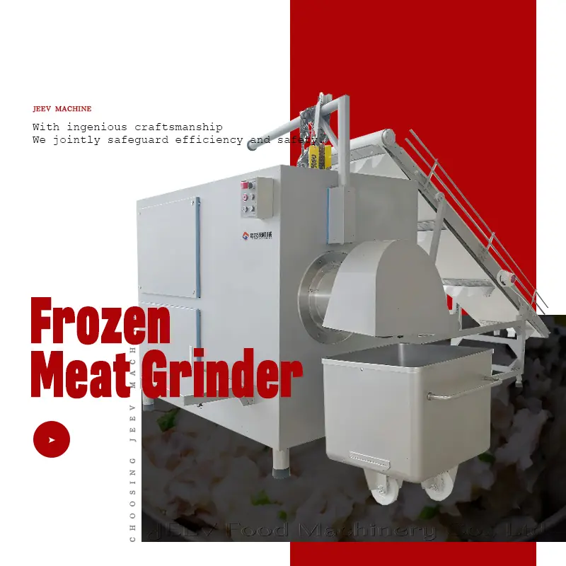 Large Frozen Meat Grinder Fully Automatic Commercial High Efficiency Multifunctional Meat Grinder Factory Use