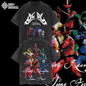 BOD - power rangers TFORCE 24 YEAR EDITION  Vintage Unisex Oversize Power Rangers Washed Cotton T-shirt Hoodie, Graphic Tee, Power Rangers Lover, Power Rangers Merch Fan, Outfits Men, Boys Merch Top