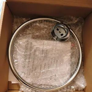 STMNONS Towel Ring Holder in Chrome - Circular Design with Clear Packaging and Text on Surface