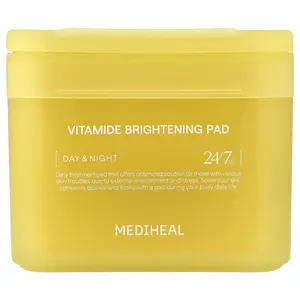 MEDIHEAL Vitamide Brightening Pad, Day & Night, 100 Pads, 6.08 fl oz (180 ml)