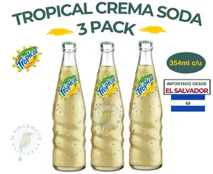Tropical Crema Soda 3 Pack - Tropical Crema Soda 3 Pack | Soda Salvadoreña | Bebida Centroamericana Importada