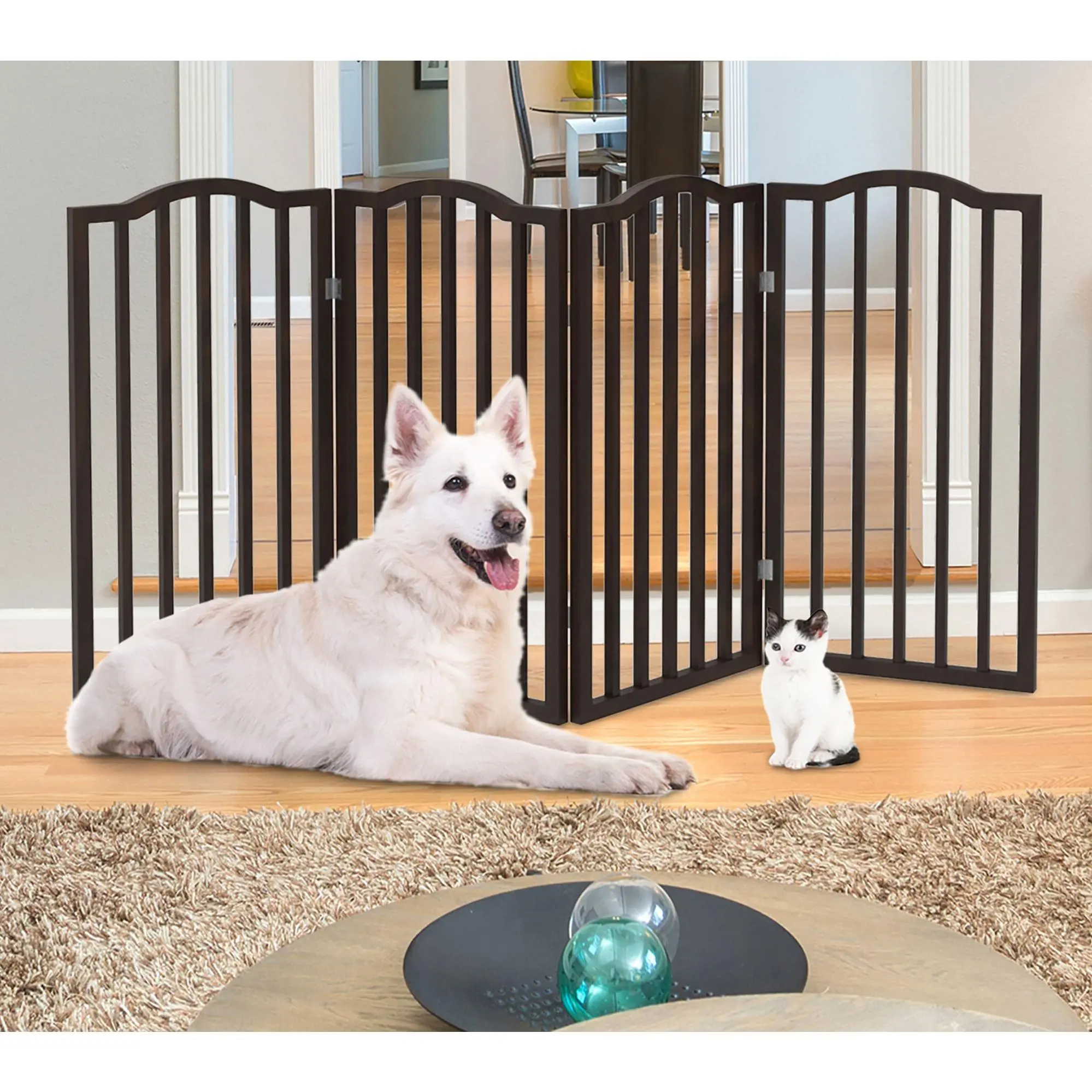 Petmaker Pet Gate 4-Panel 72" Indoor Foldable Fence
