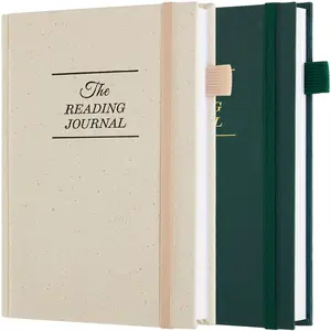 Reading Journal,Book Journal Reading Log-A5 Size ( Beige & Pine Green )