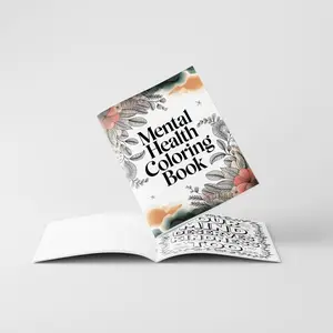 Mental Health Coloring Book,  1 Count Positive Healing Style  Inspirational Quotes Coloring Book, Suitable for Relaxation and Decompression, Psychological Therapy