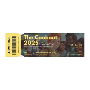 MAGNET Cookout Invitation 2025- Funny Joke Design, Red Velvet Ginger, Vinyl Rectangle Magnet, Weather-Resistant Decor Gift