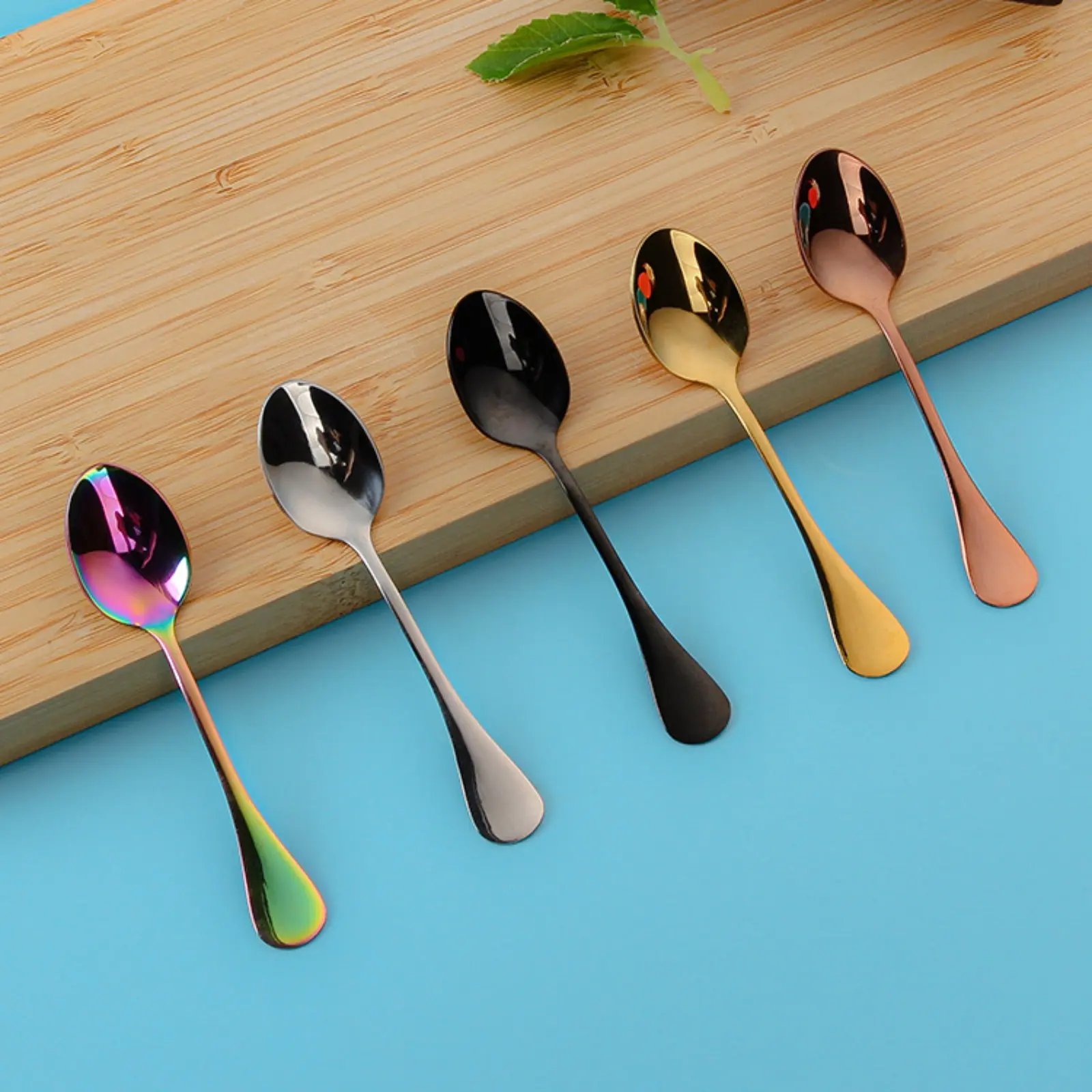 Minimalist Cutlery Set, 5-Piece Stainless Steel Espresso Spoons for Coffee, Stirring, Seasoning & Outdoor Tableware, 5Pcs, Five Pieces