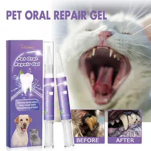 Pet oral care gel: effectively removes tartar and plaque, deeply cleans teeth for cats and dogs, freshens breath, gentle and non-irritating, swallowable formula, essential for daily oral hygiene