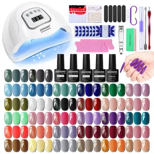 JODSONE Gel Nail Polish Kit with U V Light 32 Colors Gel Polish Nail Kit Soak Off Gel Nail Set Manicure Tools Nail Gel Kit Gifts for Women