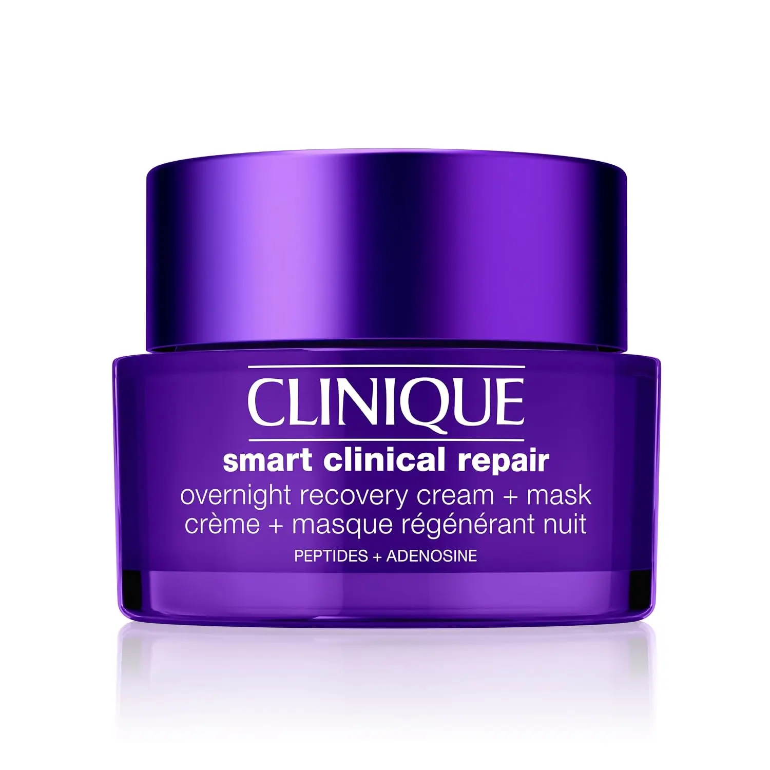 Clinique Smart Clinical Repair Anti Aging Overnight Recovery Face Cream + Mask For All Skin Types| With Hyaluronic Acid + Peptides| Hydrating| Repairs Lines + Wrinkles, 1.7 Fl Oz
