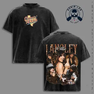 Choosin’ Texas Ella Langley Shirt – Country Music Vintage Washed Oversized Graphic T Shirt, Southern Cowgirl Aesthetic, Western Rodeo Style, Soft Cotton Heavyweight Unisex Top, Casual Streetwear Men Women Wear, Gift for Country Music Fans