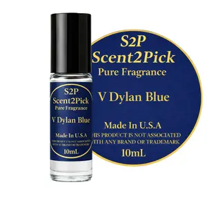 V Dylan Blue ROLL-ON SCENT OIL - 10ml Men's Alcohol-Free Long-Lasting Oil-Based Fragrance in Travel-Friendly Roller Bottle