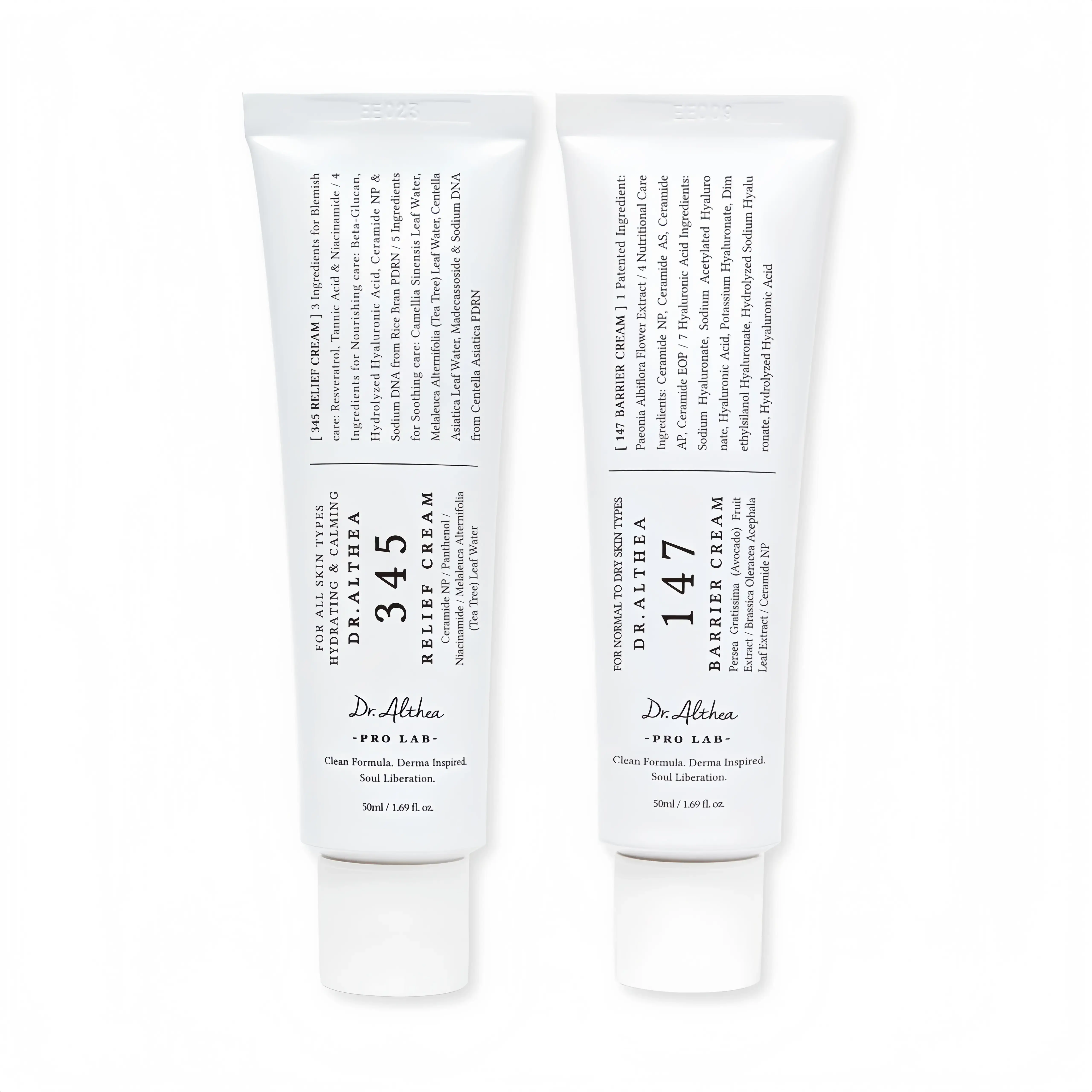 Dr.Althea Regular Ed. 345+147 Barrier Cream, Daily Skin Barrier Care, Deep Hydrating Vegan Korean Skincare with Hyaluronic Acid & Ceramides for All Skin Types