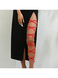 Multi-color Elastic Band Thigh Ring for Women, Sexy Multi-layer Leg Chain Fashion Body Jewelry