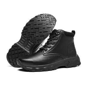 Non Slip Work Shoes for Men Slip Resistant Leather Boots Waterproof, Slip Proof, Comfortable Outdoor Walking Shoes Restaurant Kitchen Food Service Work Boots